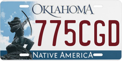 OK license plate 775CGD