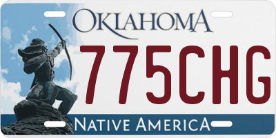 OK license plate 775CHG