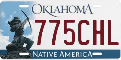OK license plate 775CHL