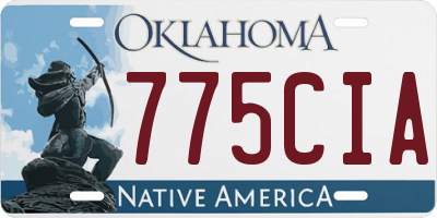 OK license plate 775CIA