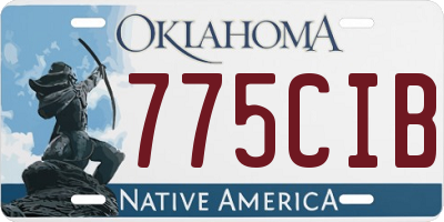 OK license plate 775CIB