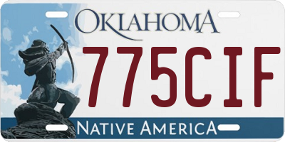 OK license plate 775CIF