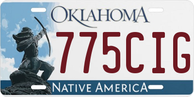 OK license plate 775CIG