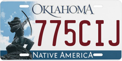 OK license plate 775CIJ