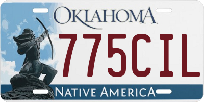 OK license plate 775CIL