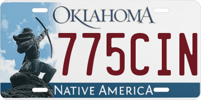 OK license plate 775CIN