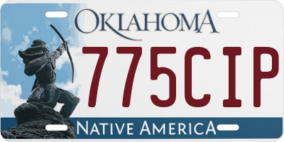 OK license plate 775CIP