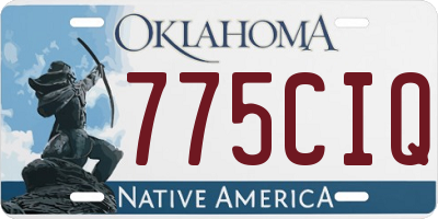 OK license plate 775CIQ