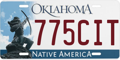 OK license plate 775CIT