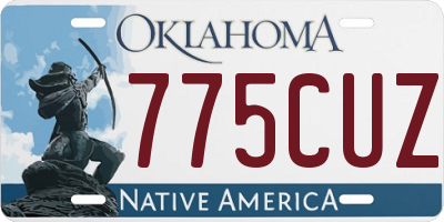 OK license plate 775CUZ