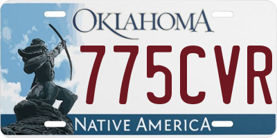 OK license plate 775CVR