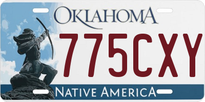 OK license plate 775CXY
