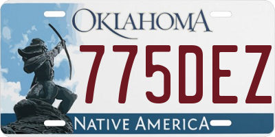 OK license plate 775DEZ
