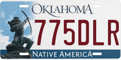 OK license plate 775DLR