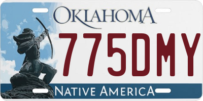 OK license plate 775DMY