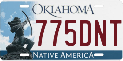 OK license plate 775DNT