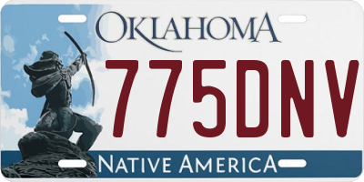 OK license plate 775DNV