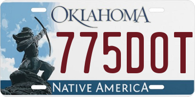 OK license plate 775DOT