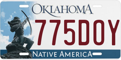 OK license plate 775DOY