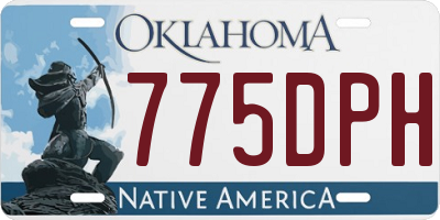OK license plate 775DPH