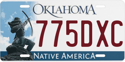 OK license plate 775DXC