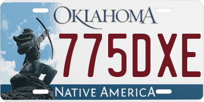 OK license plate 775DXE