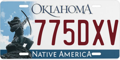 OK license plate 775DXV
