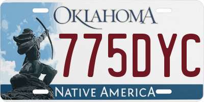 OK license plate 775DYC