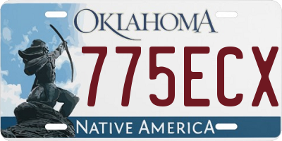 OK license plate 775ECX