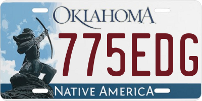 OK license plate 775EDG