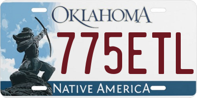 OK license plate 775ETL