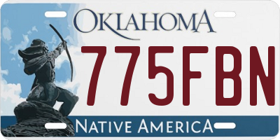 OK license plate 775FBN
