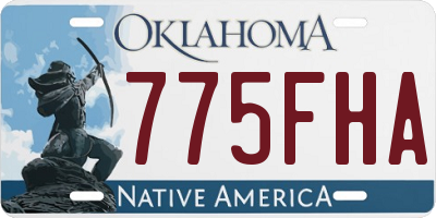 OK license plate 775FHA