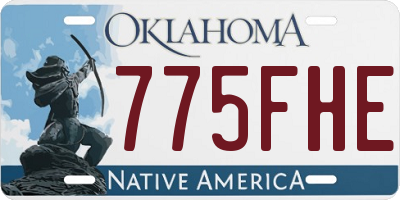 OK license plate 775FHE
