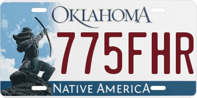 OK license plate 775FHR