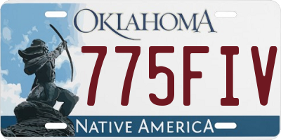 OK license plate 775FIV