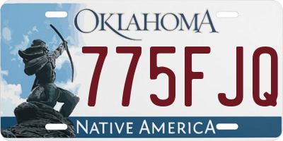 OK license plate 775FJQ