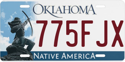 OK license plate 775FJX