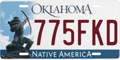 OK license plate 775FKD