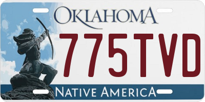 OK license plate 775TVD
