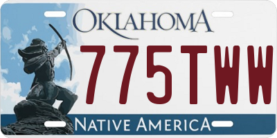 OK license plate 775TWW