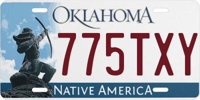 OK license plate 775TXY