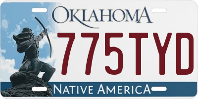 OK license plate 775TYD
