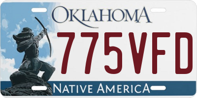 OK license plate 775VFD