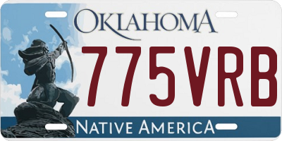 OK license plate 775VRB