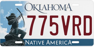 OK license plate 775VRD