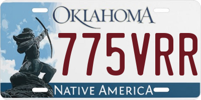 OK license plate 775VRR