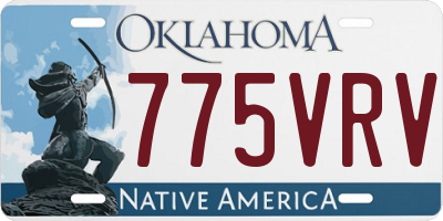 OK license plate 775VRV