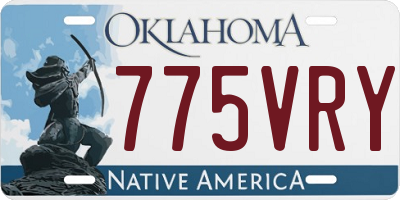 OK license plate 775VRY