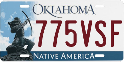 OK license plate 775VSF